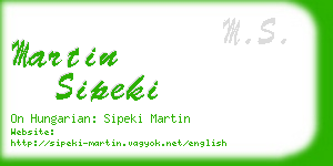 martin sipeki business card